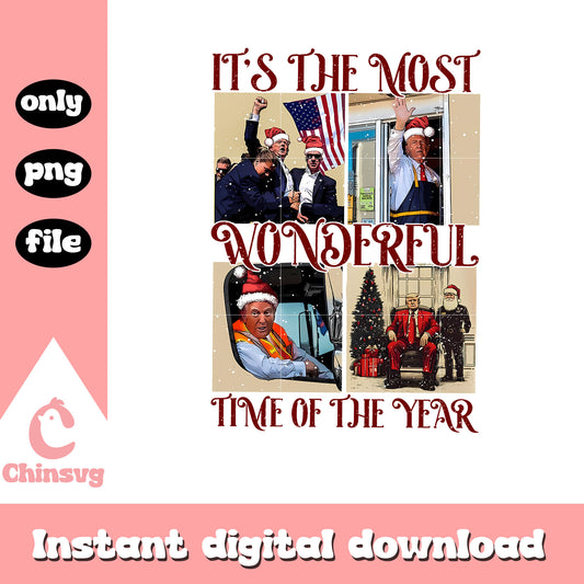 Trump It's the most wonderful time of the year png, trump for christmas​ png