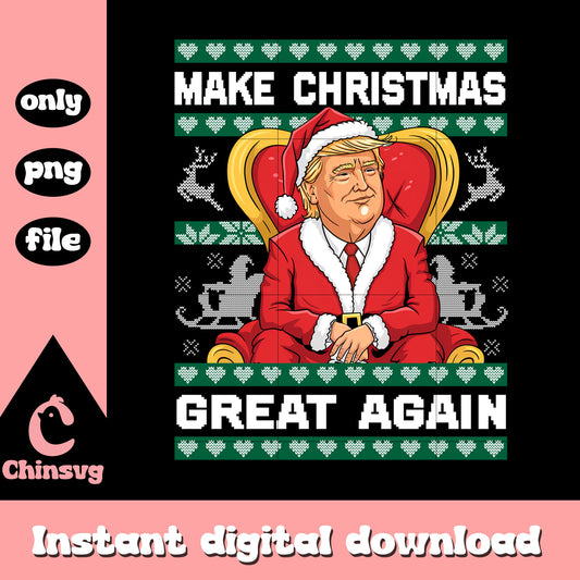 Trump president make christmas again png, trump for christmas​ png