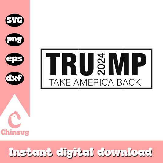 Trump take america back logo design svg, take back america​ svg