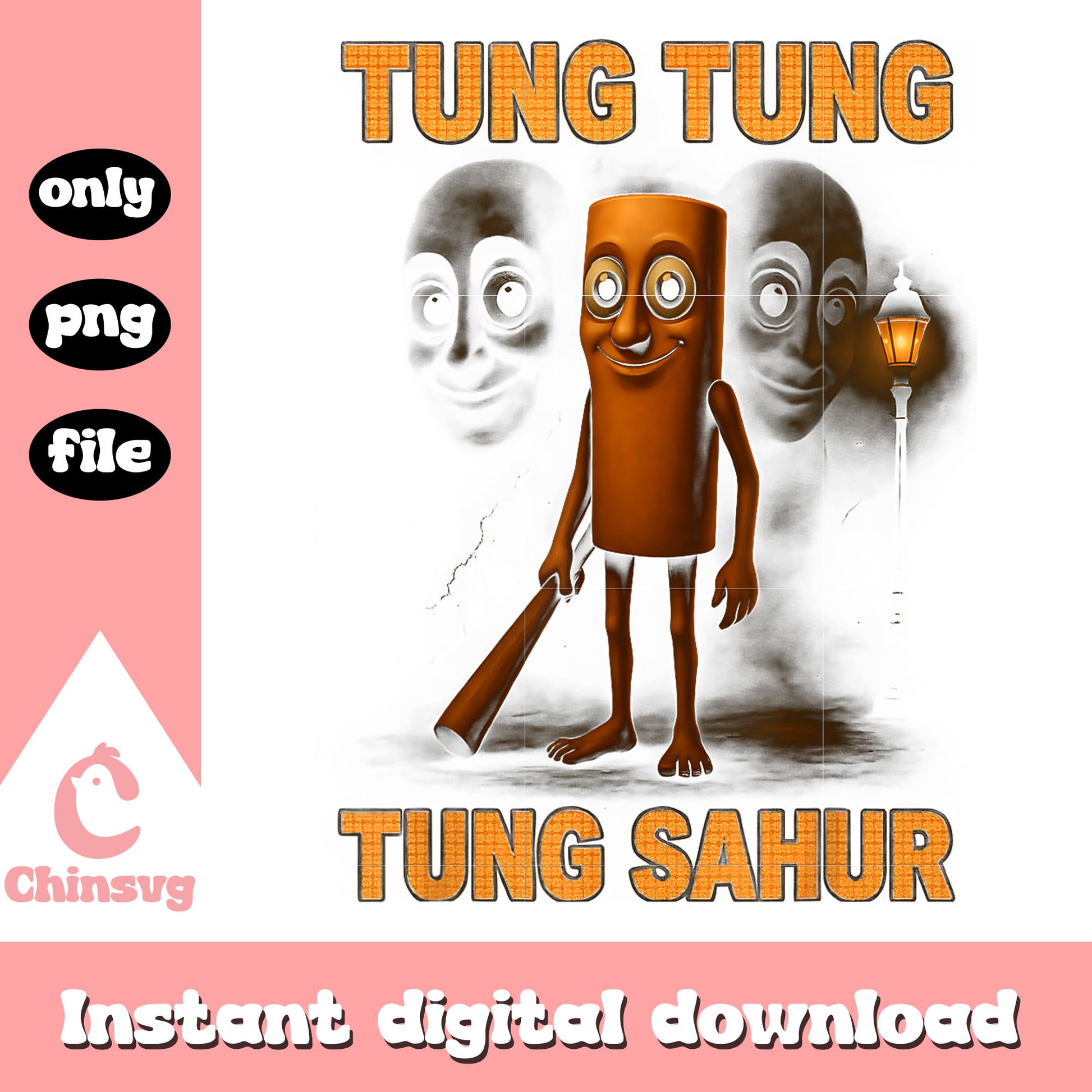 Tung tung tung sahur funny png, memes trending​ png, meme png
