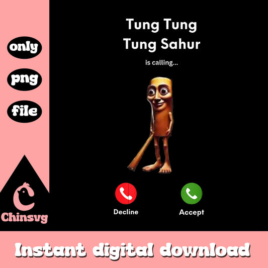 Tung tung tung sahur is calling png, memes trending​ png