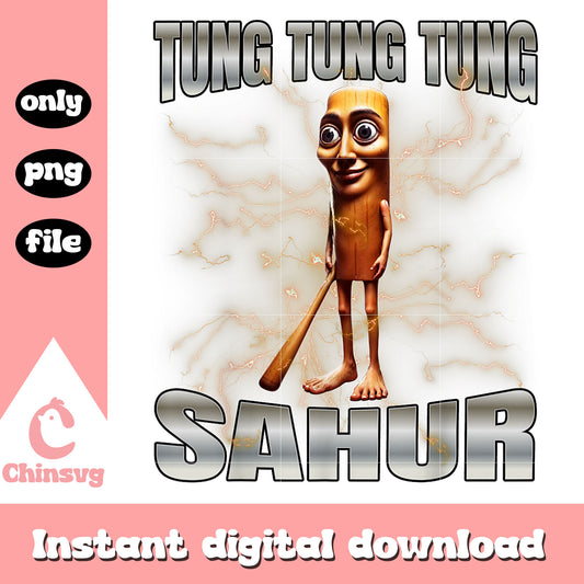 Tung tung tung sahur lightning png, funny trending memes​ png