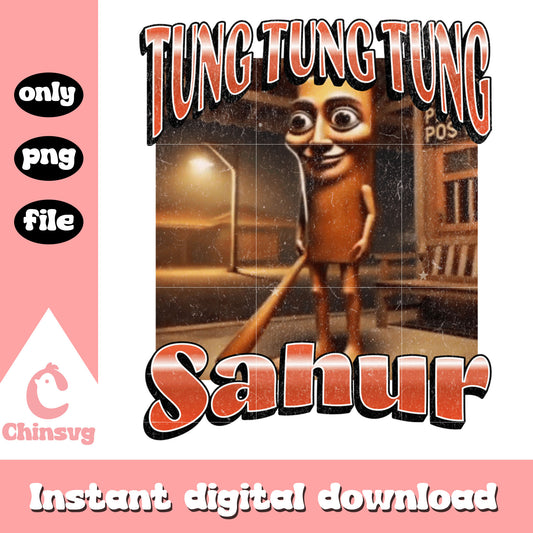 Tung tung tung sahur png design, italia brainrot png, meme trend​ png