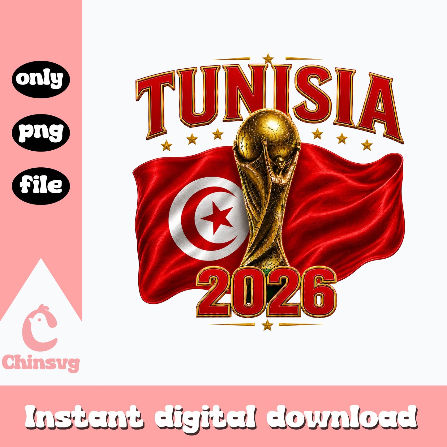 Tunisia 2026 World Cup PNG, Tunisia Flag Soccer PNG, Football PNG