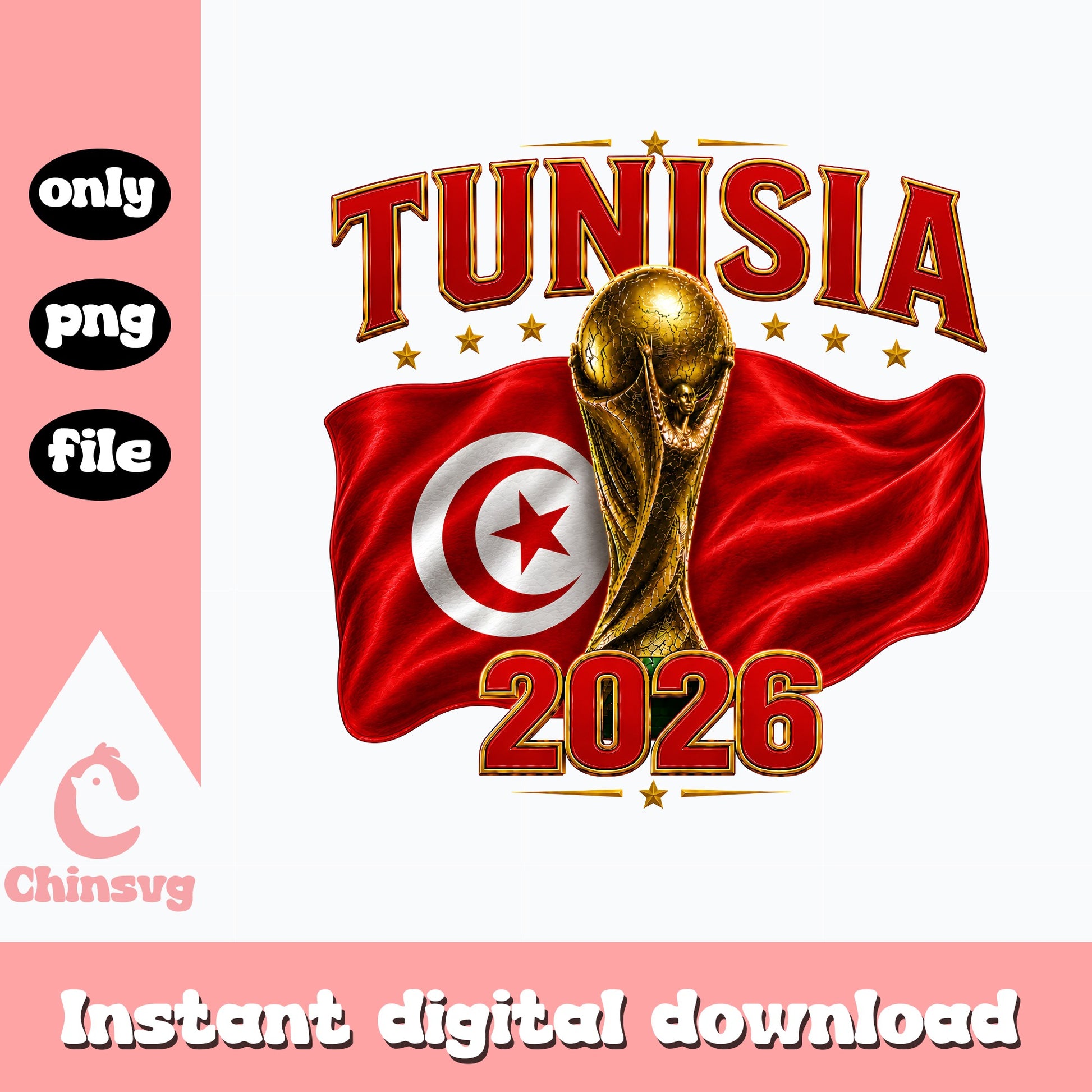 Tunisia 2026 World Cup PNG, Tunisia Flag Soccer PNG, Football PNG