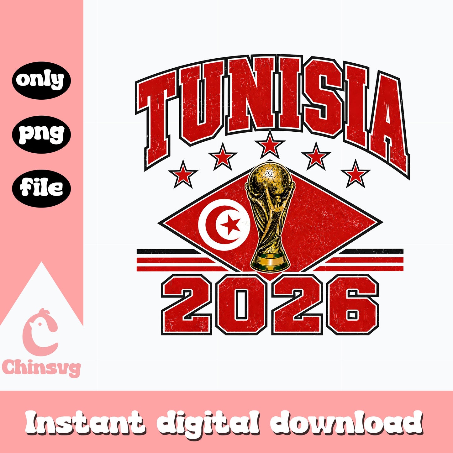 Tunisia 2026 World Cup PNG, Tunisia Football Fan Shirt, Soccer PNG