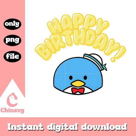Tuxedo Sam happy birthday png, birthday png, sanrio character png