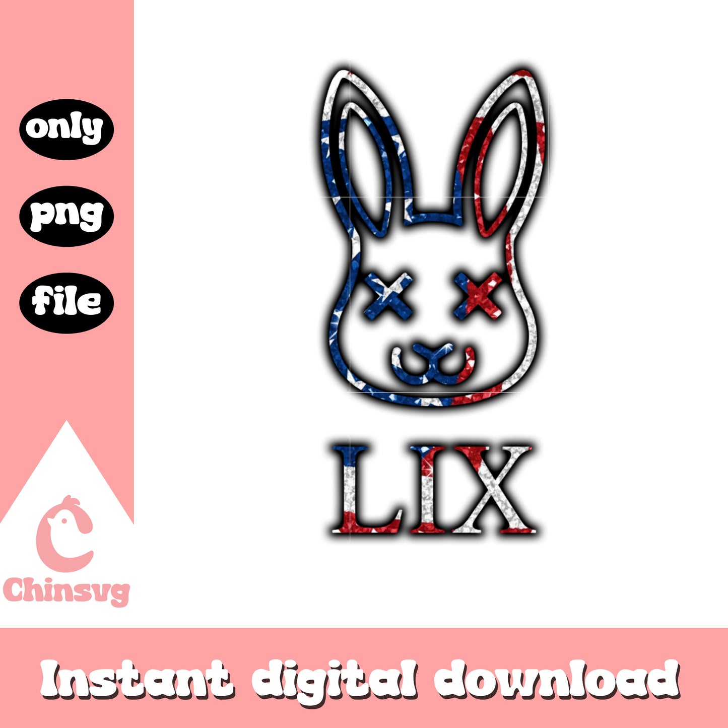 Twinkle bad bunny LIX outline png, nfl bad bunny png, super bowl png