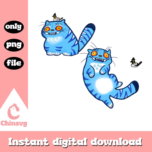 Two demon derpy tiger and crow png, kpop merch png, movie png