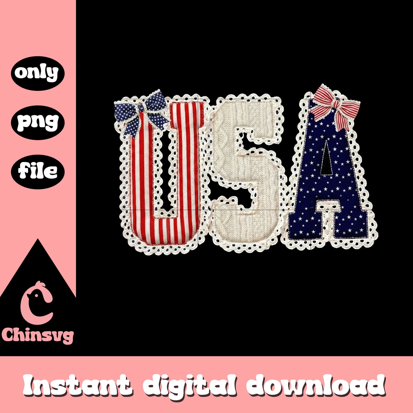 USA Patchwork logo design png