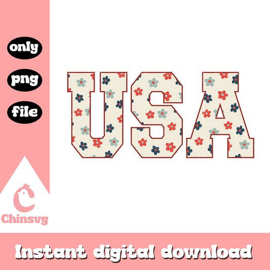 USA flower png, independence day png, the 4th of july png