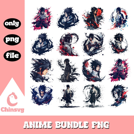 Uchiha sasuke characters bundle png