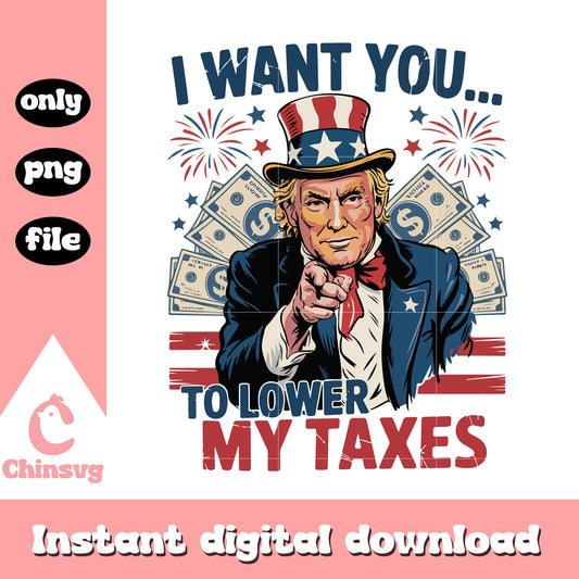 Uncle sam i want you to lower my taxes png, Uncle sam taxes png