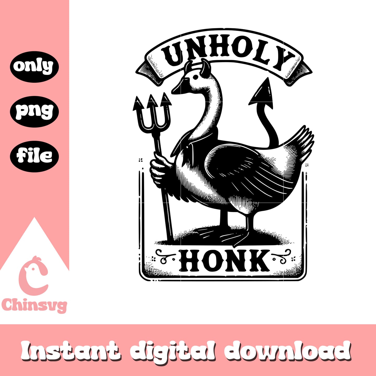 Unholy honk the devil goose costume png, the devil png