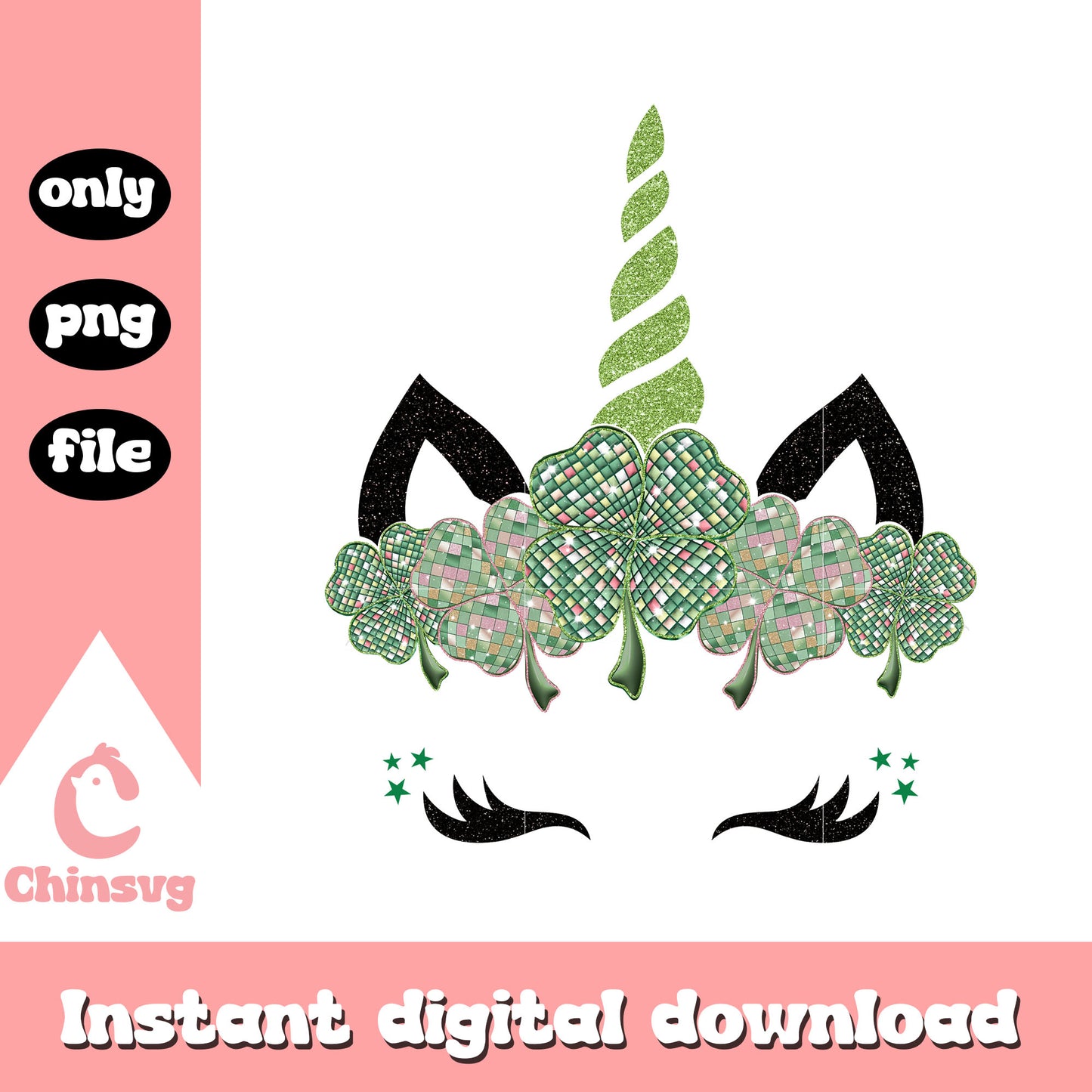Unicorn green st patrick’s png, st patrick's day decor ideas​ png