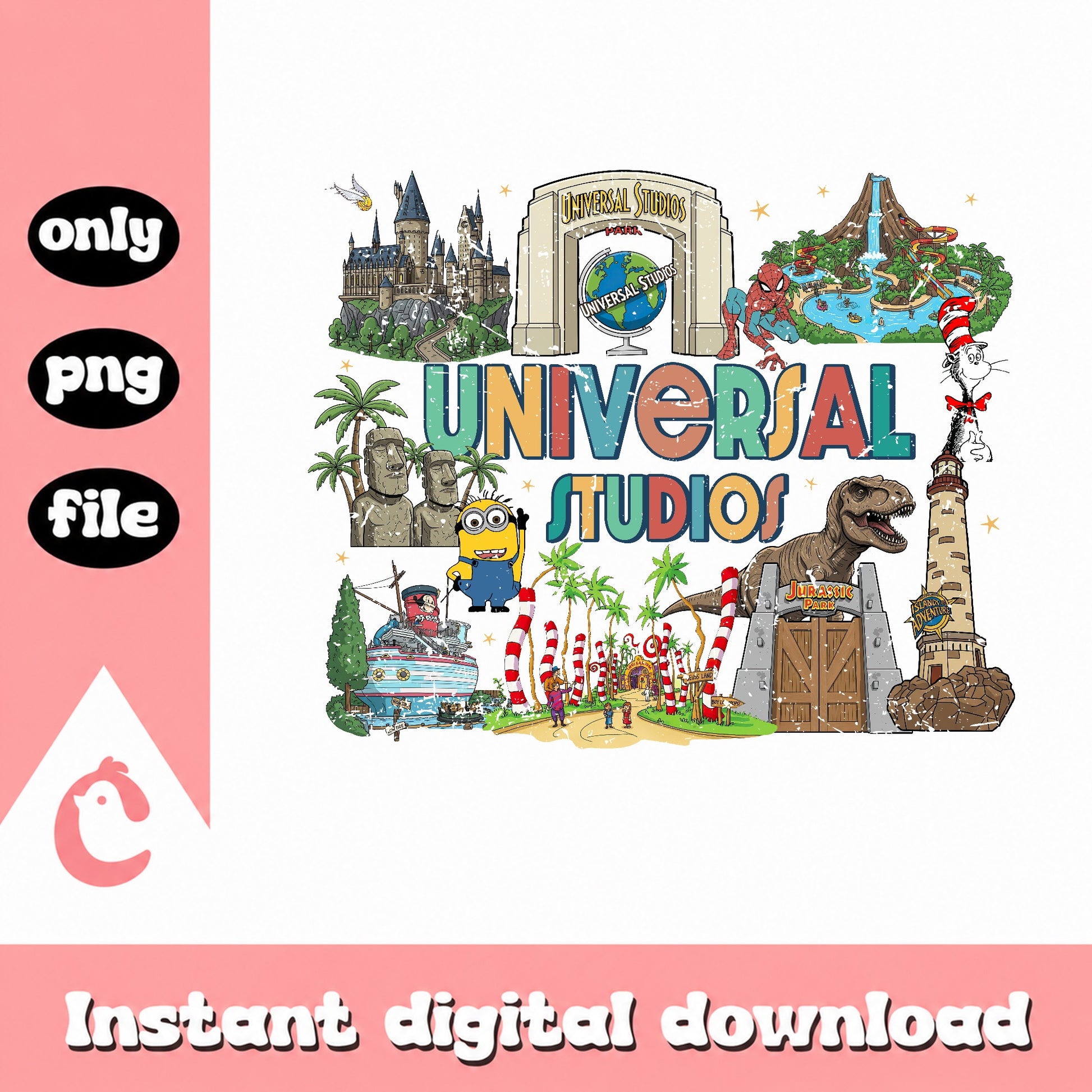 Universal Studios Theme Park PNG, Family Trip Shirt, Minions PNG