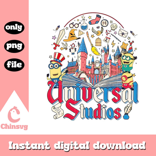 Universal studios minion colorful png, minion cartoon png