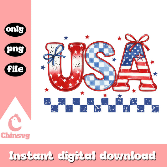 Usa bow coquette design png, freedom 4th of july png