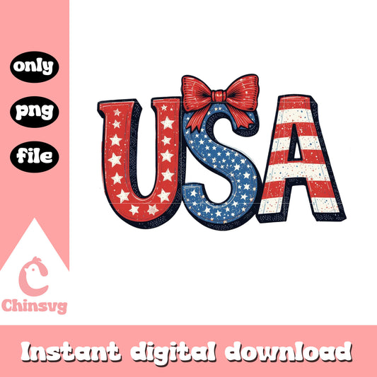 Usa coquette bow  png, 4th of july freedom png, america png