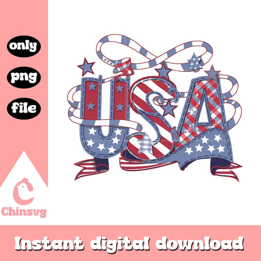 Usa coquette retro design png, 4th of july independence png