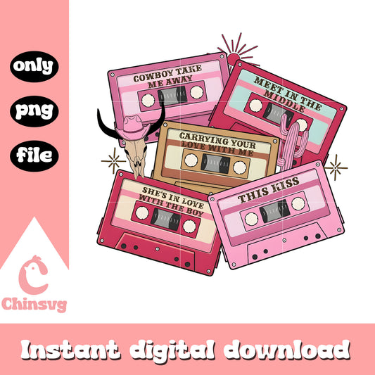Valentine's day cassette tapes music png, Valentine's day png