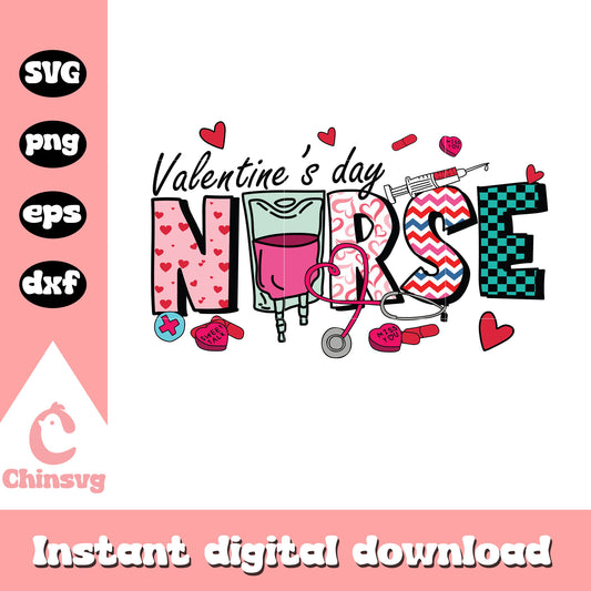 Valentine's day nurse design svg, font design svg, nurse svg