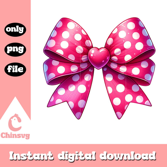 Valentine bow polka dot pattern png, valentine bow png, valentine png