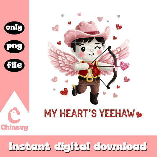 Valentine boy cupid crochet png, happy valentine my love​ png