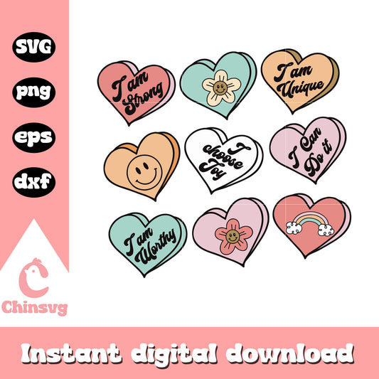 Valentine candy I choose joy design svg, sweet valentine svg