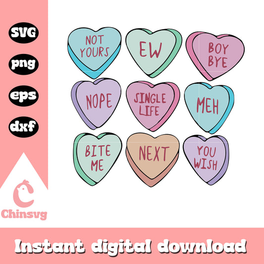Valentine candy heart svg, candy heart svg, valentine svg