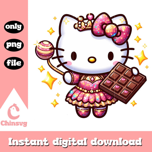 Valentine chocolate hello kitty png, hello kitty png, valentine png