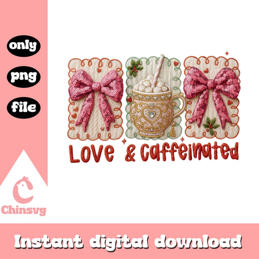 Valentine crochet cafe bow png, valentina's cafe​ png