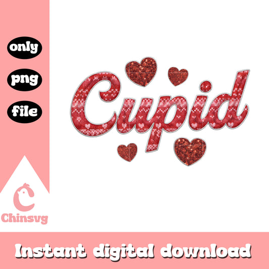 Valentine cupid logo crochet png, valentines day cupid​​ png