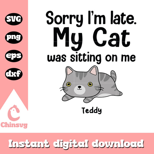 Valentine day my cat was sitting on me svg, cat svg, love svg