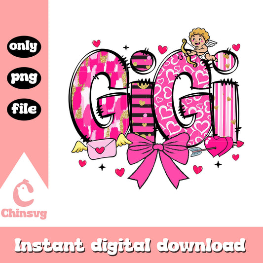 Valentine font gigi png, valentine font png, font design png