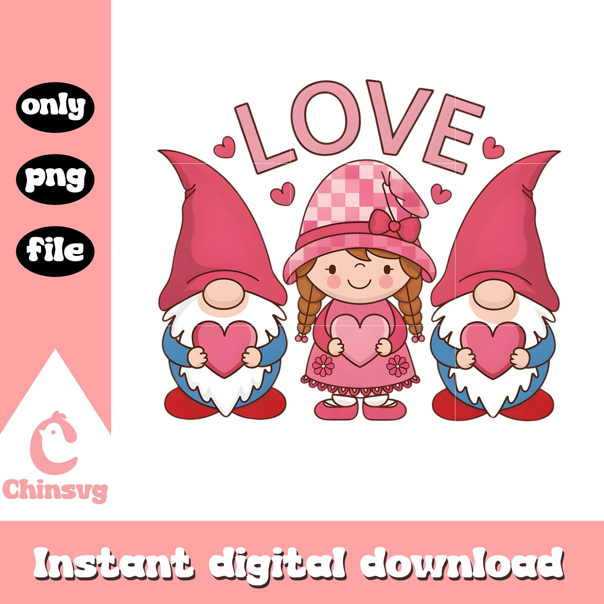 Valentine girl love santa png, girls valentines outfit​​ png