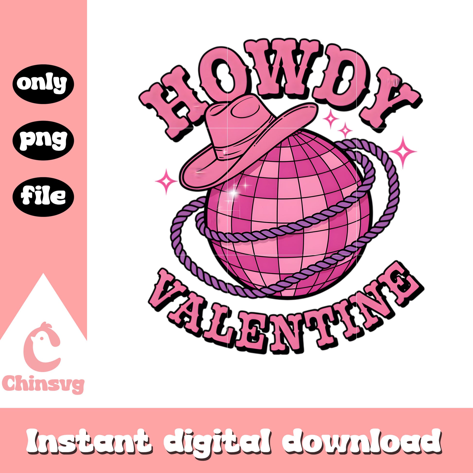 Valentine howdy ball decor png, valentines day ball​​ png