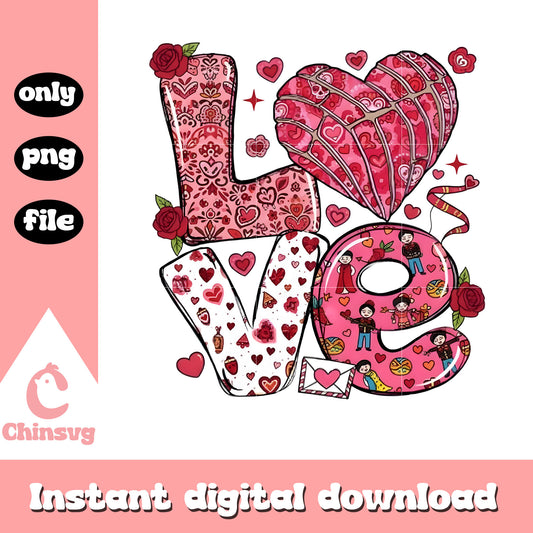 Valentine love rose custom png, valentines day love​​ png