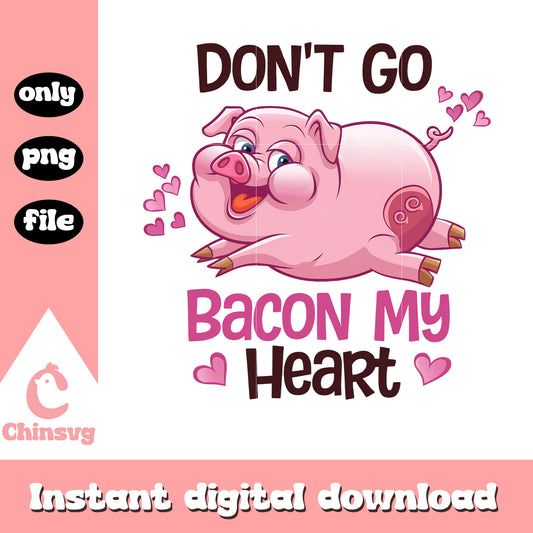 Valentine pink bacon heart png, peppa pig valentine's​ png