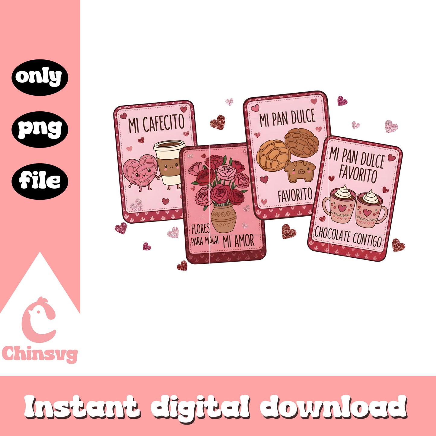 Valentine pink poster flower png, valentines day love​​ png