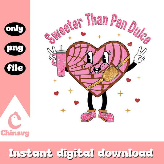 Valentine sweeter heart mascot png, valentines day love​ png