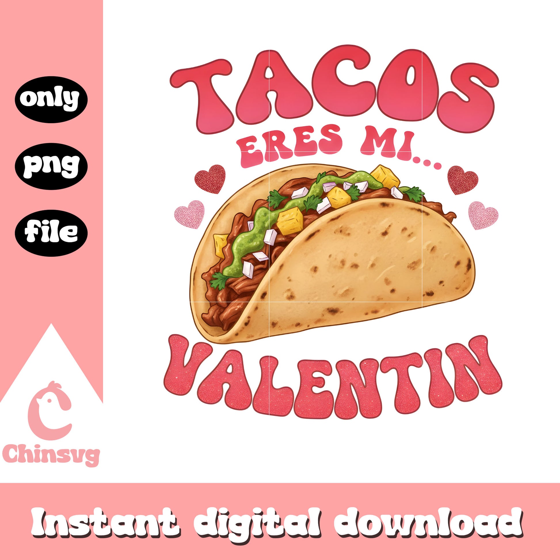 Valentine tacos cartoon love png, valentines day love​​ png