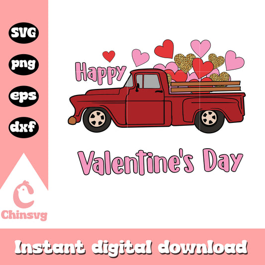 Valentine truck happy valentine's day svg, happy valentine's day svg