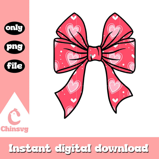 Valentine vintage bow decor png, Valentine bow png, valentine png