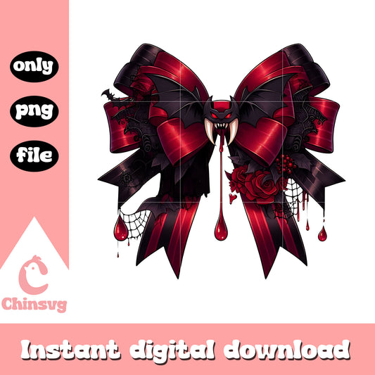 Vampire face bow halloween design png, halloween trick or treat png