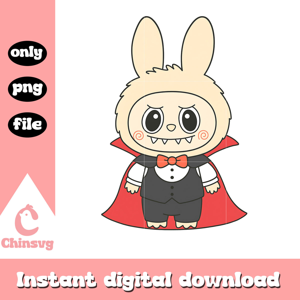 Vampire labubu clothes drawing design png, vampire character png – Chinsvg