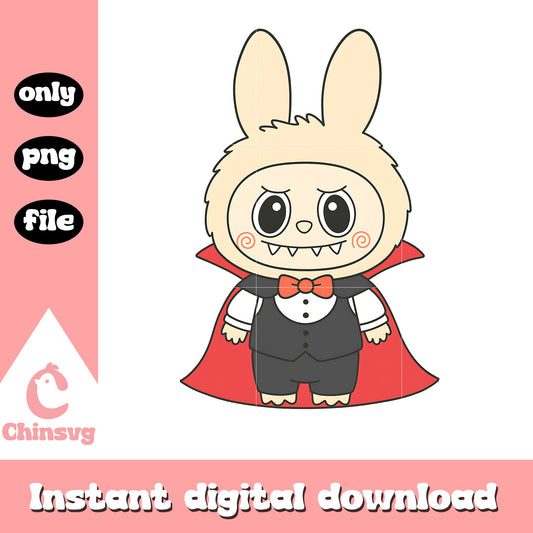 Vampire labubu clothes drawing design png, vampire character png