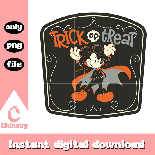 Vampire mickey trick  or treat png, halloween horror nights png
