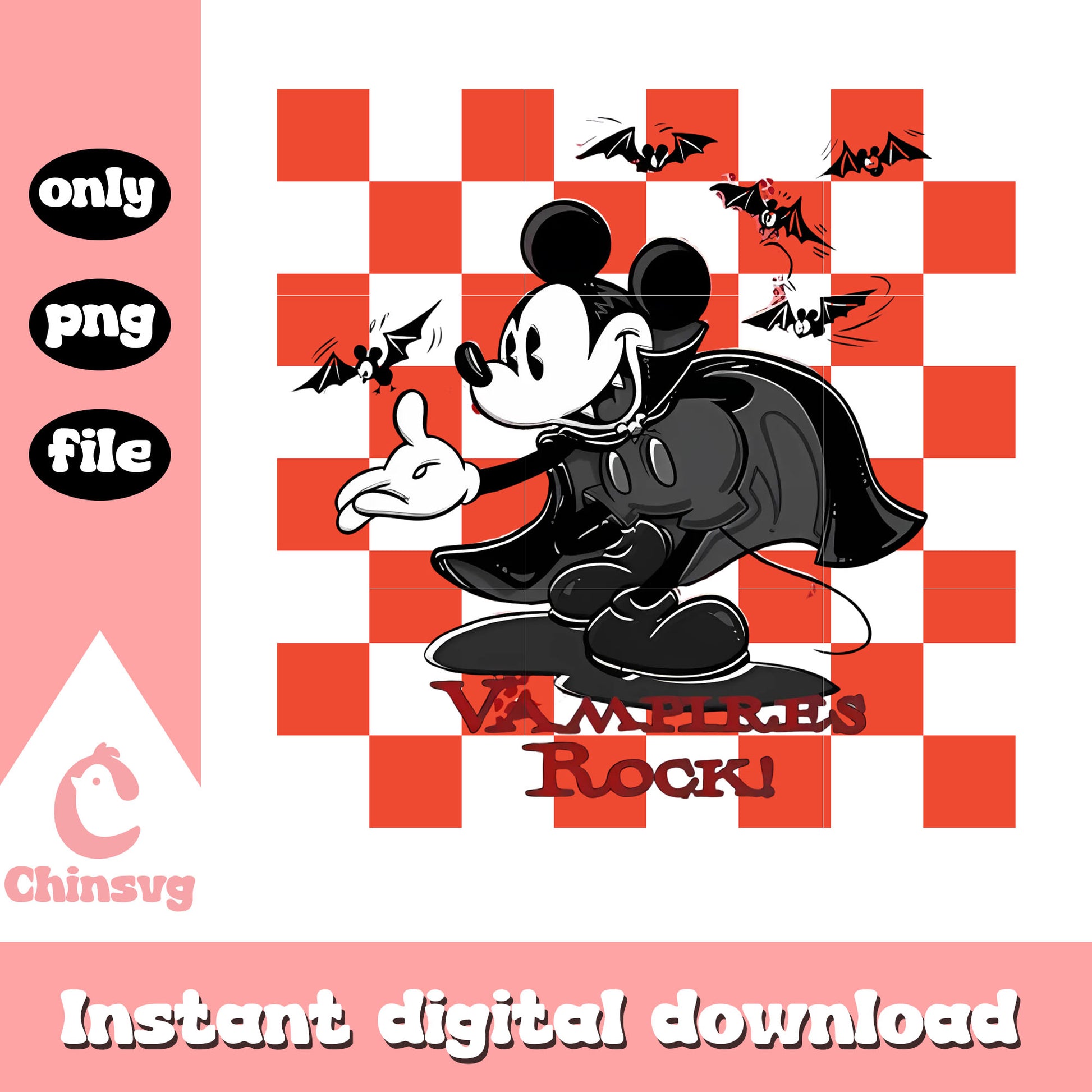 Vampire rocks mickey drawing png, vampire costume png