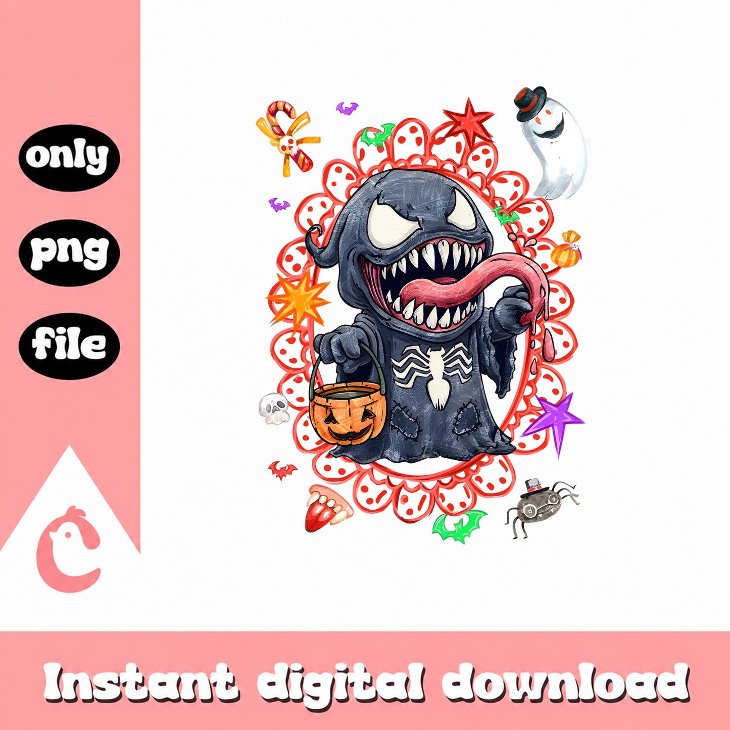 Venom Halloween PNG Bundle, Spooky Character Design, PNG File